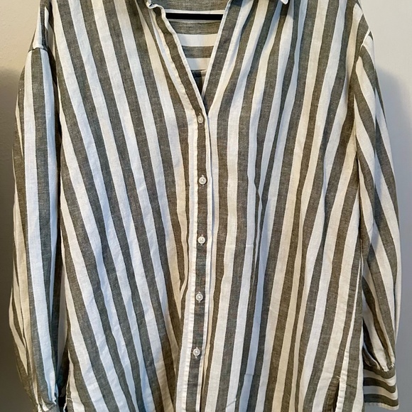 Banana Republic Linen Striped Button-Down - Picture 2 of 4